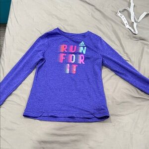 Adidas Kids Blue Long Sleeve Tee